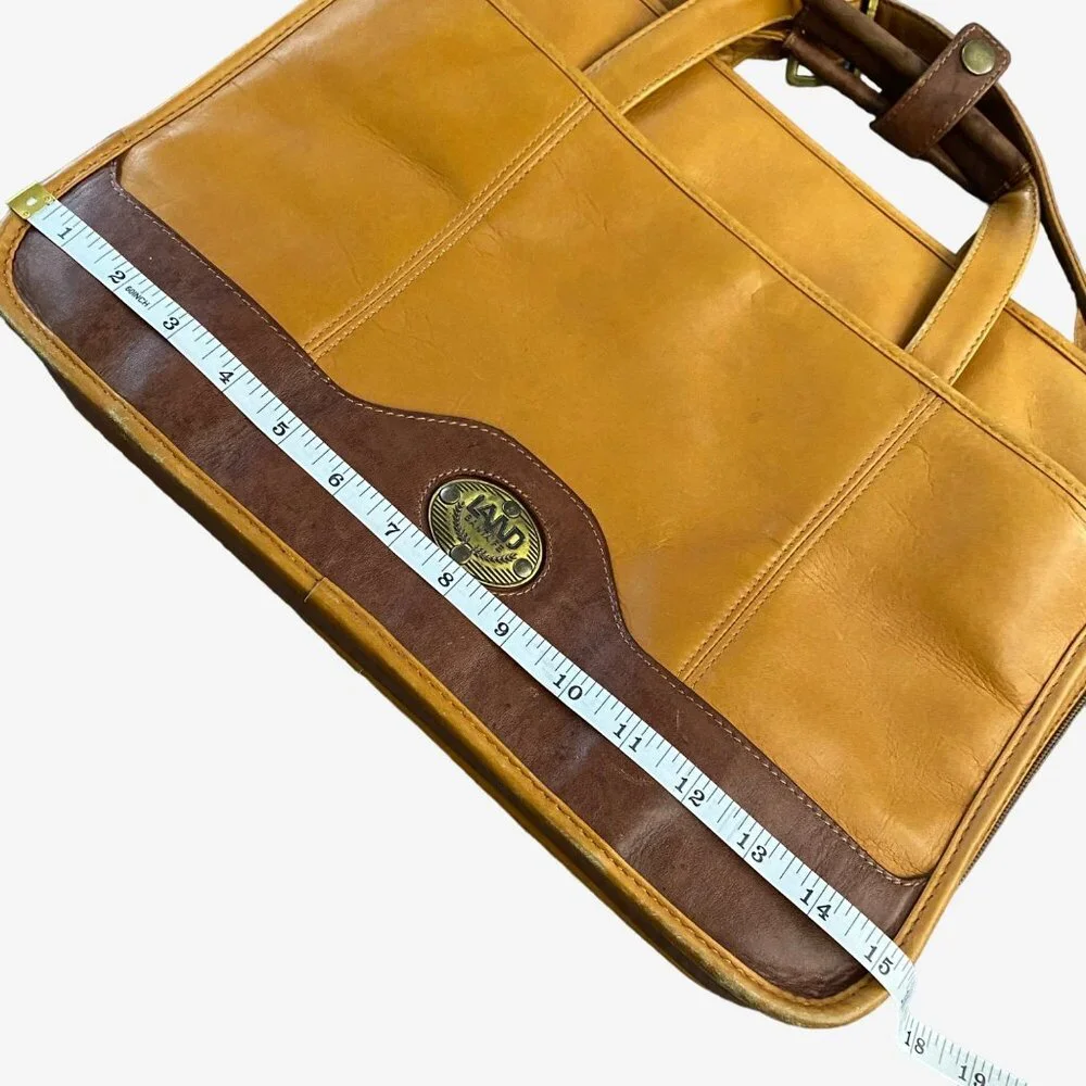 Vintage Land Santa Fe Leather Briefcase Laptop Bag